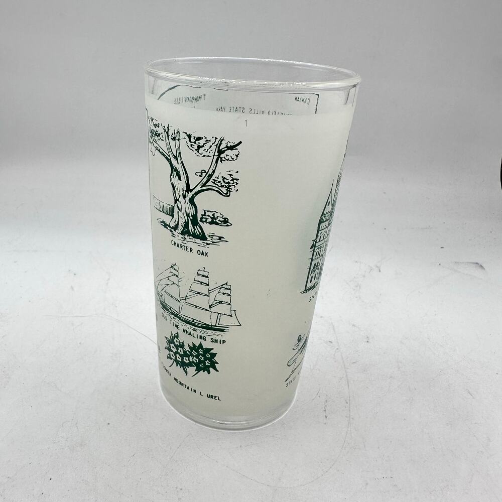 Vintage Indiana State Souvenir Glass Frosted Tumbler  Hazel Atlas MCM Cocktail - Picture 7 of 9